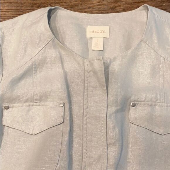 Chico’s Linen jacket - Picture 3 of 7